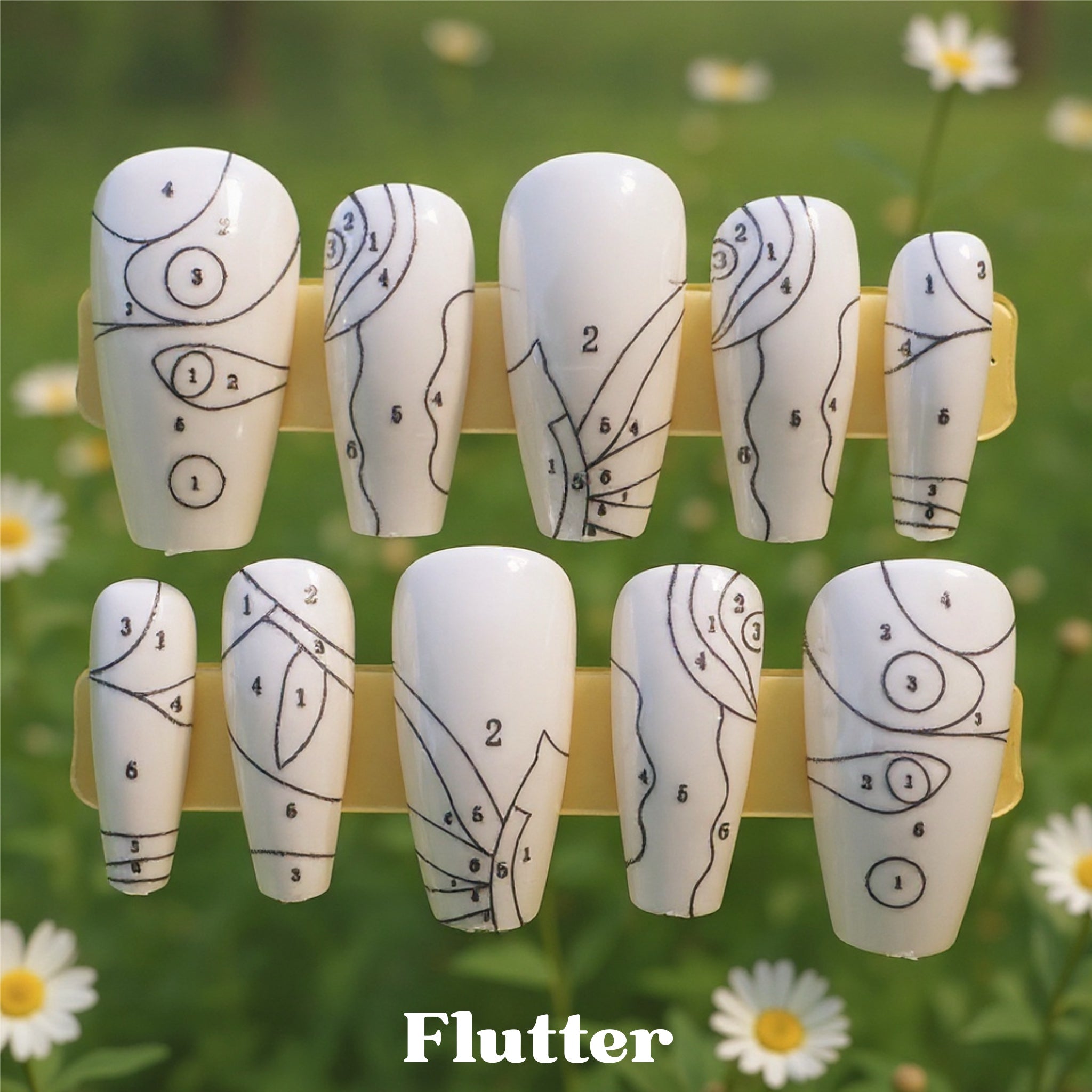 Tipzy Long Nail Set Bundle Kit – 2 Long Coffin Sets, Stand & Art Pens
