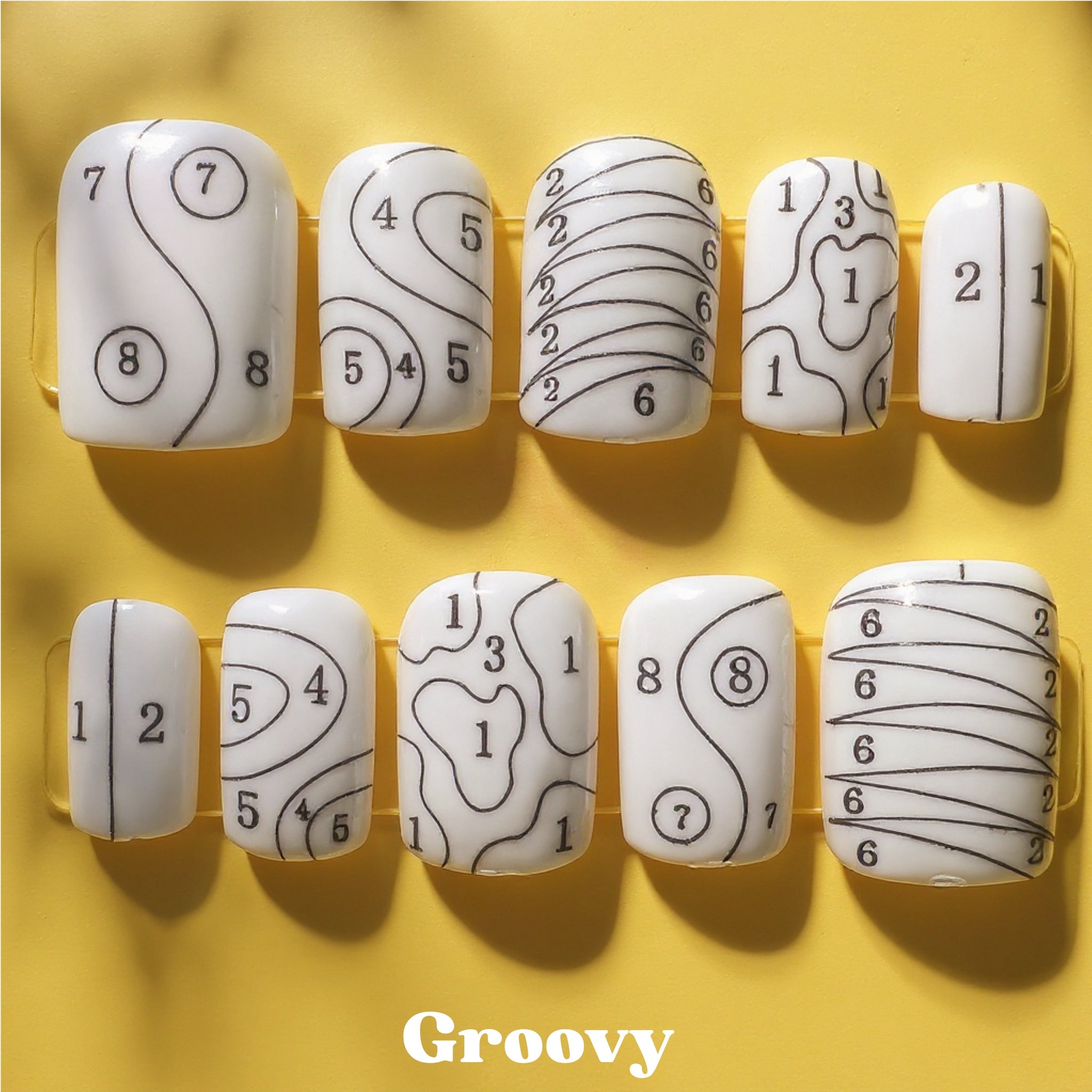 Tipzy Short Nail Set Bundle Kit – 2 Short Square Sets, Stand & Art Pens